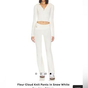 Frankies Bikinis cloud knit pants white size S. New with tags, never worn